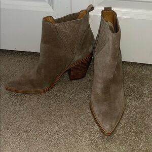 Marc Fisher Alva Pointy Toe Suede Ankle Booties